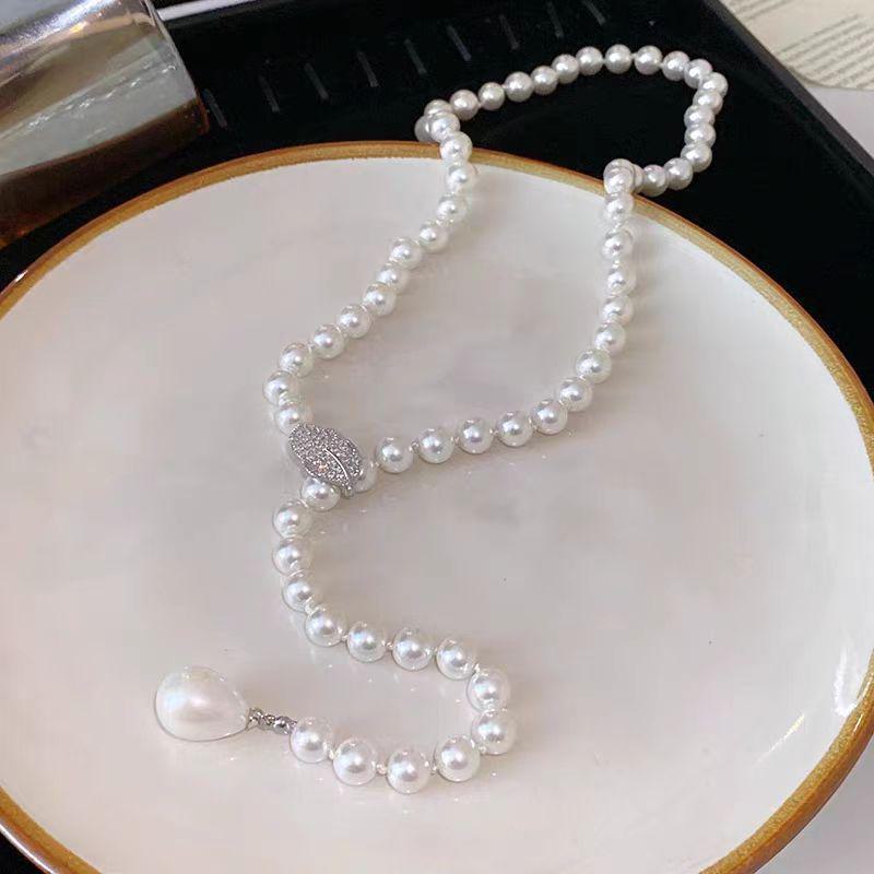 Pearl Necklace: 2025 Light Luxury Long Sweater Chain for Women