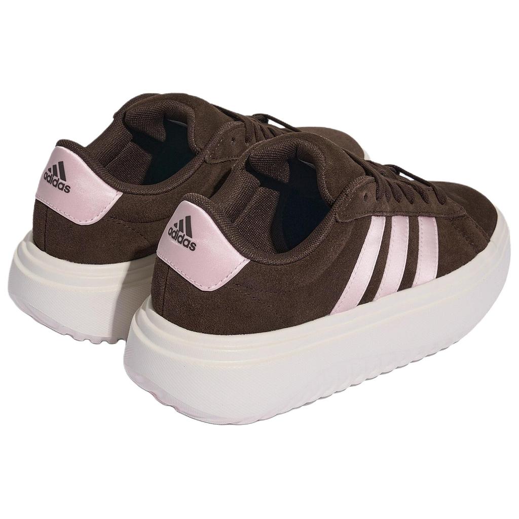 Adidas GRAND COURT PLATFORM Skateboard Shoes Women's Brown Pink KI5137