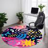 1pc Abstract Art Office Round Rug, Non-slip, Soft and Durable Office Rug for Interior Decoration, Perfect for Office,Decoration Yy260204025