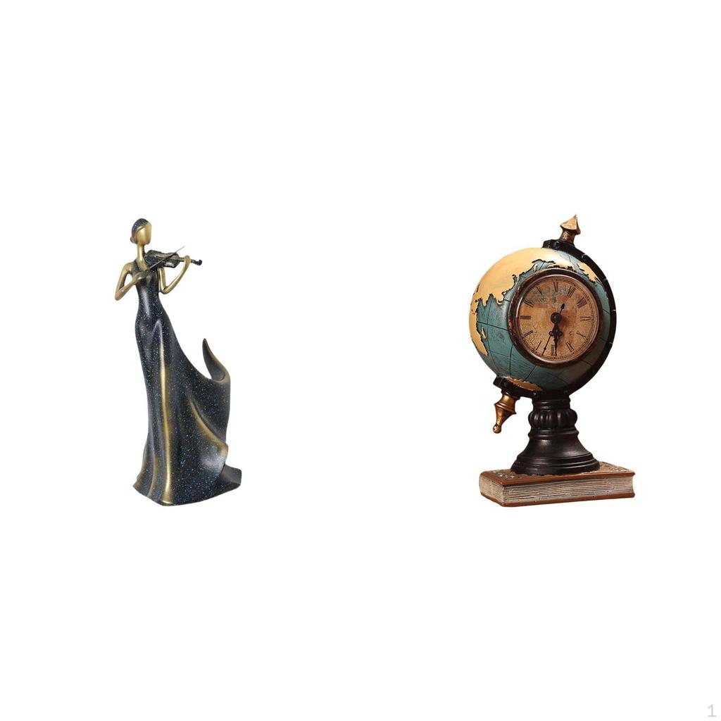 Elegant Women Globe Rack Statue Modern Art Organizer for Home Bar Living Room Kitchen Office Shelf
