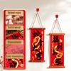 Traditional 2025 Snake Year Wall Hanging Gold Stamping Spring Festival Couplets  New Year Gift