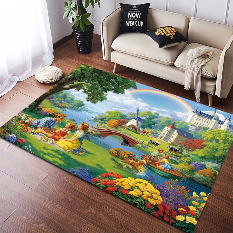 Garden Cute Kittens Area Rug, Cat Lover Decor Mat 40x60cm( 15x23in )