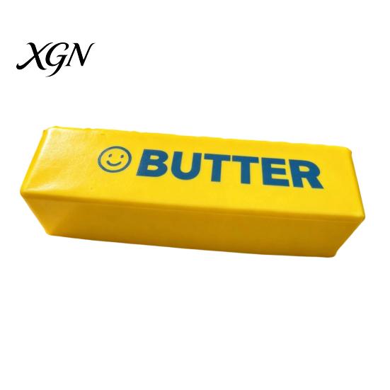 Hand Squeeze Stress Reliever Butter Stick Slow-Rising Toy Soft PU Fidget Realistic Sensory Ball Portable Decompression Gadget for Kids Adults