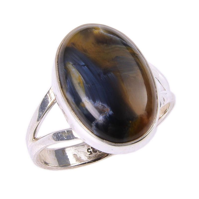 Natural Pietersite Gemstone Handmade 925 Solid Sterling Silver Ring Size 8 I1f74