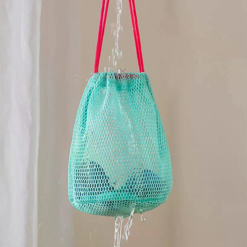Nylon Mesh Drawstring Storage Pouch Bag Multi Purpose Travel & Outdoor Activity Pouch For Digital Products Makeup Bag