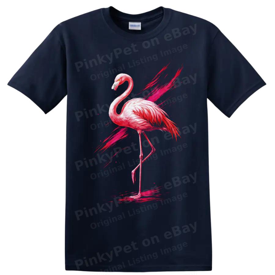Flamingo T Shirt Pink Tropical Bird Watercolor Graphic Art Nature Lovers Tee