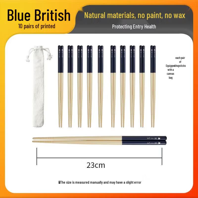COOKER KING Natural Bamboo Chopsticks
