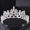 DIEZI Elegant Luxury Girls Crystal Bridal Tiara Crown Birthday Party New Fashion Bride Queen Headbands Hair Jewelry Accessories