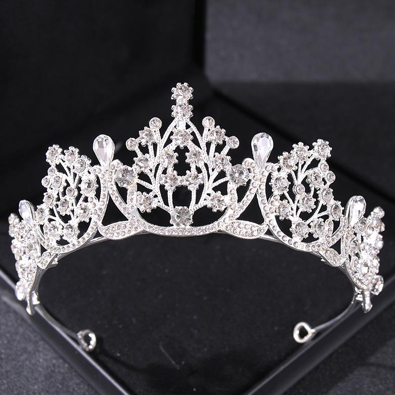 DIEZI Elegant Luxury Girls Crystal Bridal Tiara Crown Birthday Party New Fashion Bride Queen Headbands Hair Jewelry Accessories
