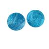 French Trendy Design Candy Color Twisted Piece Round Acetic Acid Earrings Women's Niche Vacation Style Versatile Earrings
