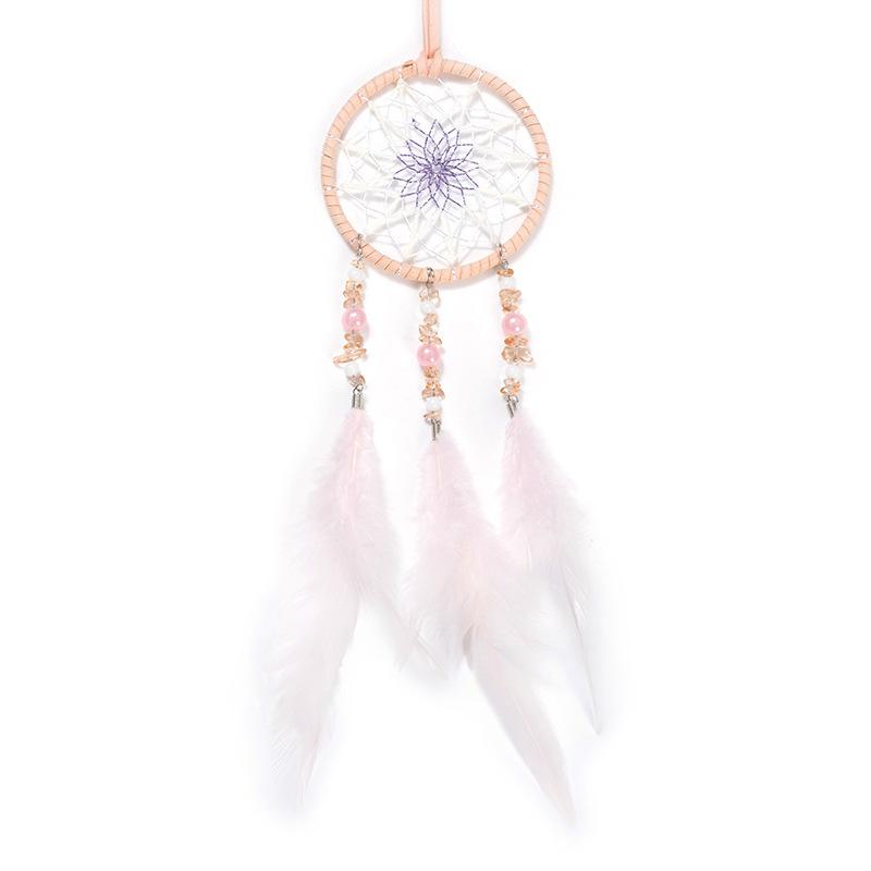 Clopoțel de vânt etnic indian, clopoțel de vânt cu pene, pandantiv clopoțel de vânt, capcană de vise creativă, decorațiune suspendată pentru mașină, agățătoare pentru mașină