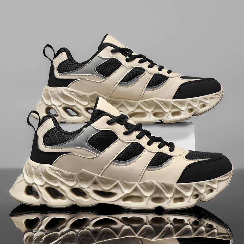 

Sneakers for Men Running Shoes Male Breathable Mesh Soft Sole Comfortable Walking Shoes Casual Sport Outdoor Trainers 46 чорний білий колір