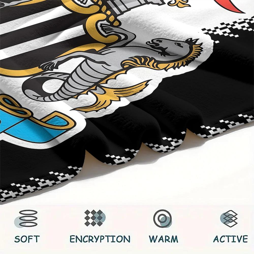 Newcastle United FC Flanelldecke, Hohe Qualität, Bequem für alle Jahreszeiten, Heimdekoration, Wärme und Komfort