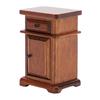 1:12 Scale Miniature Bedside Cabinet Birch Wood   Furniture Nightstand with Drawer for Bedroom