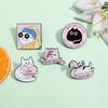 I Love Meow Enamel Pins Custom Oil Painting David Meowie Good Vibe Brooches Lapel Badges Cartoon Animal Fun Jewelry Gift Friends