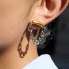 Yori Stainless Steel Chain Tassel Earrings For Women Exquisite Fashion Metal Texture Geometric High Quality Chic Jewelry Gift