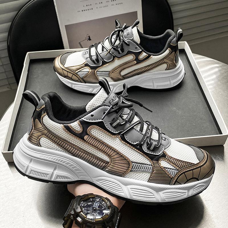 

Трендовые дышащие универсальные сетчатые кроссовки для мужчин, студентов, повседневные, для бега, для пап, модная обувь 44 коричневый