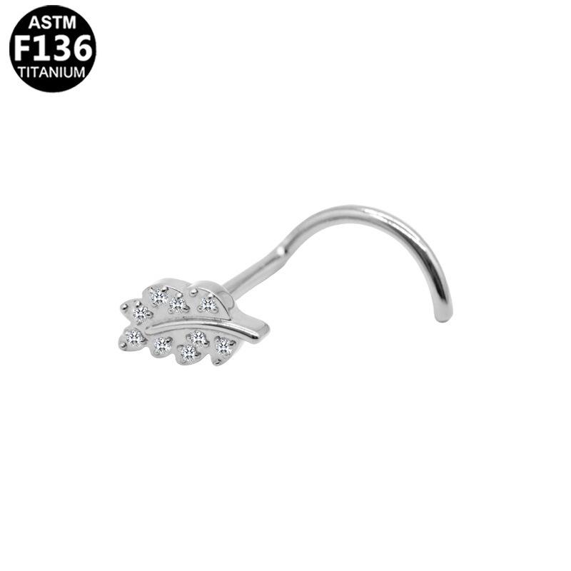 G23 Titanium Alloy S-shaped Star Nose Stud - Stylish & Trendy Piercing Jewelry