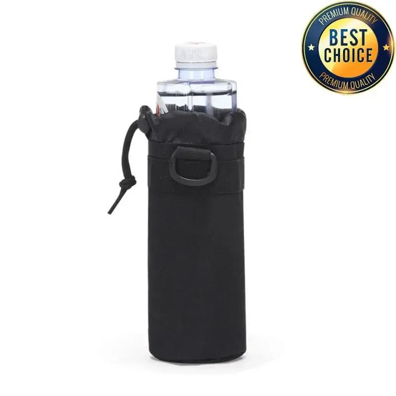 Hunting Water Bottle Pouch Outdoor Molle Kettle Pouch Holder Camping Hiking Cycling Bottle Bag Drawstring Multifunction Bottle