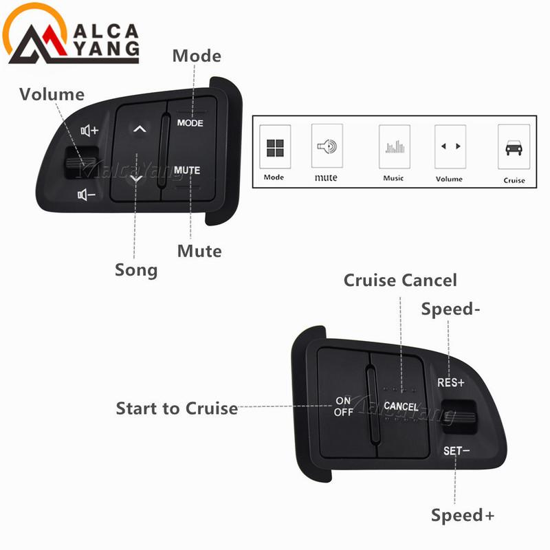 Steering Wheel Button For KIA Sportager Steering Wheel Audio Channel and Constant Speed Cruise Control Button Volume Switch