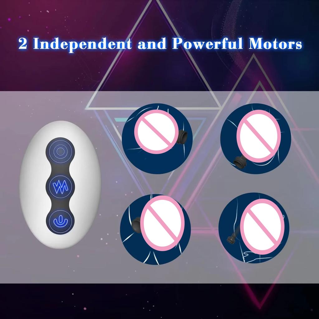 Remote Control Anal Vibrator Male Prostate Massager Wriggling Rotating Vibrating Anal Beads Adult Sex Toys With Suction Cup