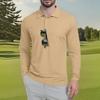 Men's Classic Golf  Shirts Ice Silk Breathable Long Sleeve  Performance Collar Shirts Lightweight Summer Casual Quick Dry Tee