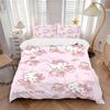 3pcs Pink Theme Hello Kitty Bedding Set - Includes 1 Quilt Cover and 2 Pillowcases, Comfortable Bedding with Stylish Design for Bedroom, Mac