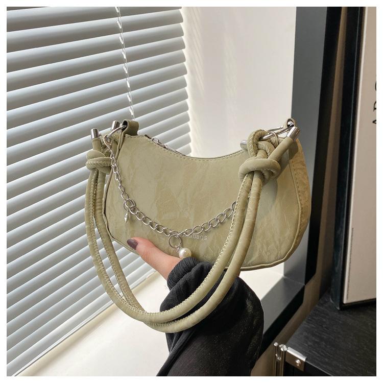 2025 New Versatile Women's Bag Exquisite Foreign Style Chain Solid Color Casual Simple Fashion Women's Shoulder Messenger Bag