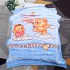 Winter Thickened Double Layer Toddler Nap Blanket With Straight Edge Binding Cartoon Design Kids 3-6 Years