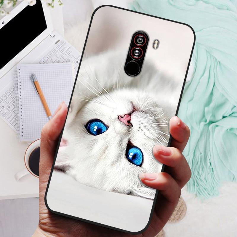 For xiaomi mi pocophone f1 Cases Cat Painted Soft TPU Silicone Phone Cover For xiaomi poco F1 Case PocofoneF1 Case Coque Etui