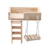 3Pcs Wooden Hamster Crawling Ladder Funny Swing Platform Toys Set for Small Pet