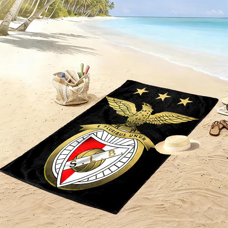 1ks Ručník na pláž SL Benfica, Živý ručník vhodný pro venkovní aktivity, Kempování, Turistiku