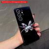 2DFlat Samsung Phone Case Iridescent Butterfly On Black Gradient Applicable To Galaxy S22 S23 S24 S25ULTRA S26 A12 A13 A14 A15 A16