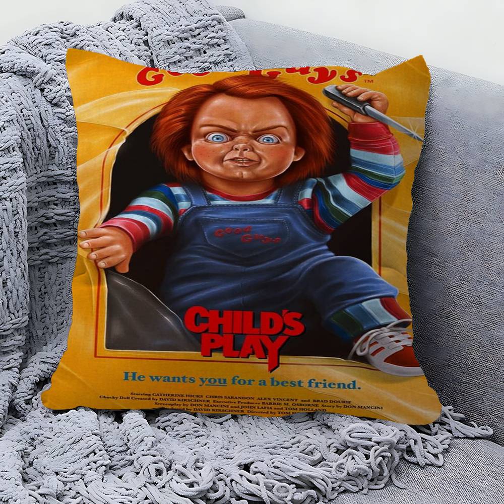 Classic C-ChuckyS Horror Movie Pillow Gifts Home Office Furnishings Bedroom Sofa Car Cushion Cover Case 45x45cm