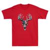 Whitetail Deer Hunting On Buck Skull Horror Graphic Unisexs Short Sleeve Tshirt