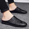 Luxus Designer Halbschuhe für Herren Leder Backless Loafers Slipper Herren Semi-Drag Freizeitschuhe Atmungsaktive Sommer Slip-On Flats