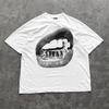 American Retro Men's Y2k Retro Hip-hop Graphic 220g Summer New Fashion Men's and Women's Streetwear