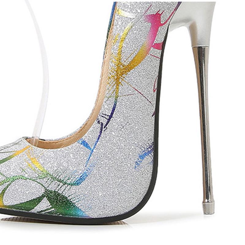 Women Sexy Nightclub Pole Dancing Stiletto Heel Temperament Plus Size Metal 16cm Heel WZ