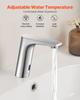 Touchless Bathroom Sink Faucet, Automatic Motion Sensor Restroom Toilet Faucet, HandsFree Adjustable Cold Hot Single Handle Water Mixer Battery