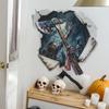 Fun-f176 Halloween Broken Wall Zombie Axe Holiday Decoration Bedroom Living Room Landscaping Wall Stickers