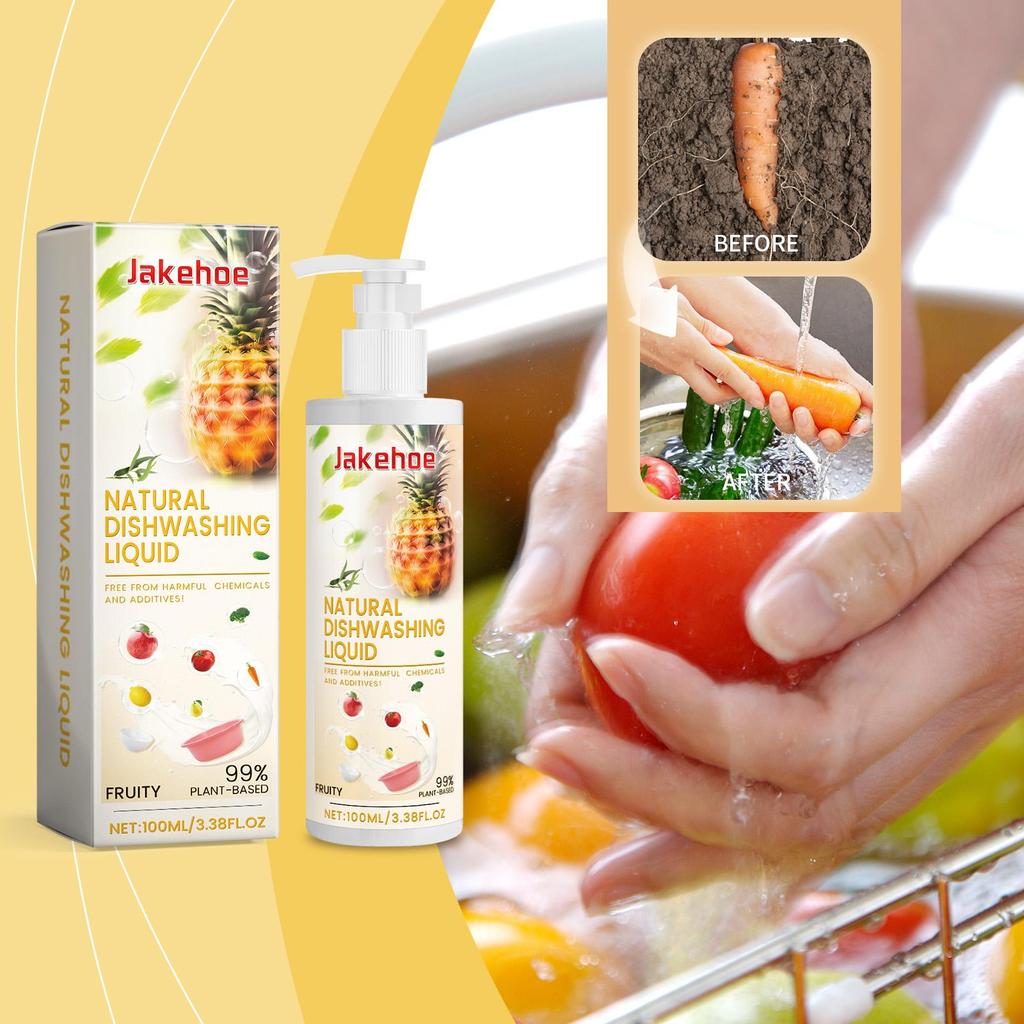 100ml Fruit & Vegetable Cleaner Gentle Degreasing Dishwashing Fruit & Vegetable Multi-Purpose Cleaner