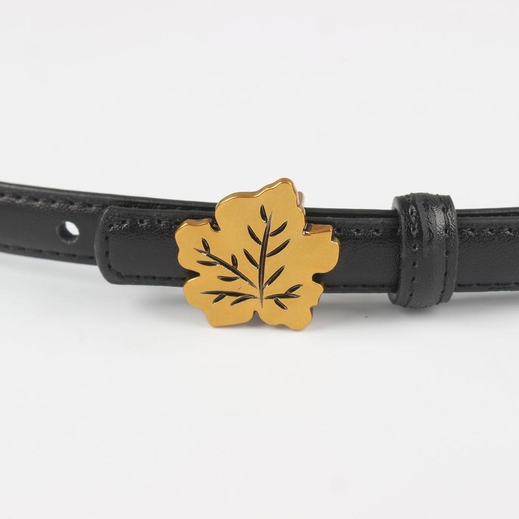 Women'S Leather Thin Belt Decorative Shirt Waist Seal With Dress Suit Waist (1.5Cm 8 Colors Optional)