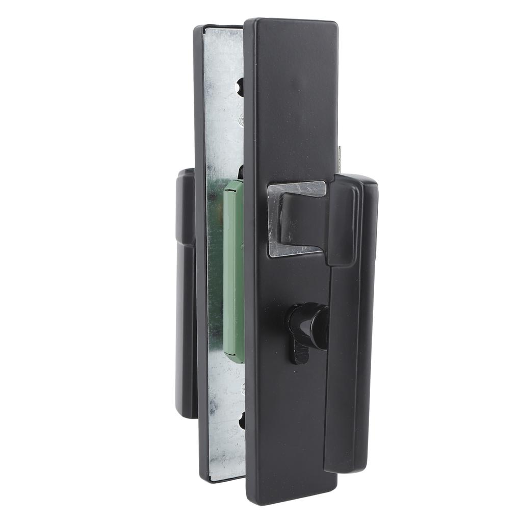 Klamka do drzwi Stop Aluminium Zamykana Klamka do Drzwi Zestaw z Kluczami do Sypialni Łazienki Biura Matowa Czarna