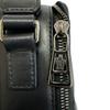 MONCLER Cross body bag leather Horizontal body bag black leather Used