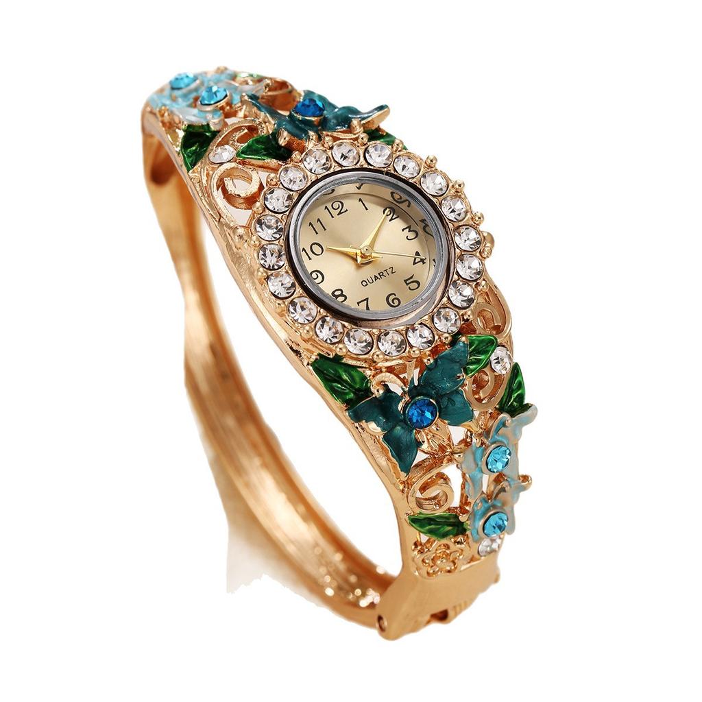 2026 New Korean Women's Diamond Inlaid Butterfly Flower Quartz Watch