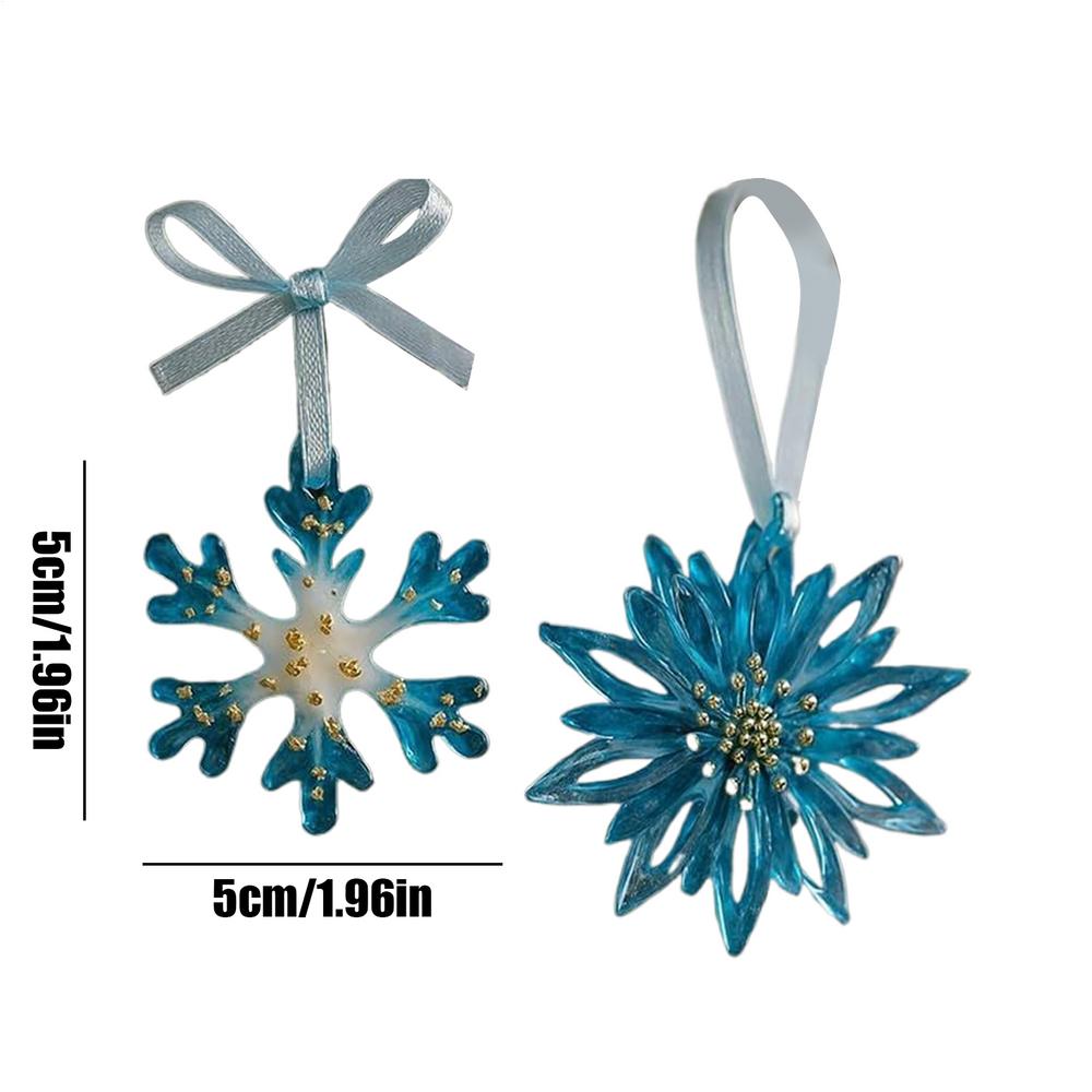 Christmas Tree Decorations 2D Acrylic Realistic Snowflake Ornament Christmas Elegant Snowflake Pendant For Windowsill Bedroom