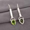 Peridot Gemstone 925 Stamped Silver Jewelry Handmade Earrings 2.3" Birthday Gift EE-166-9