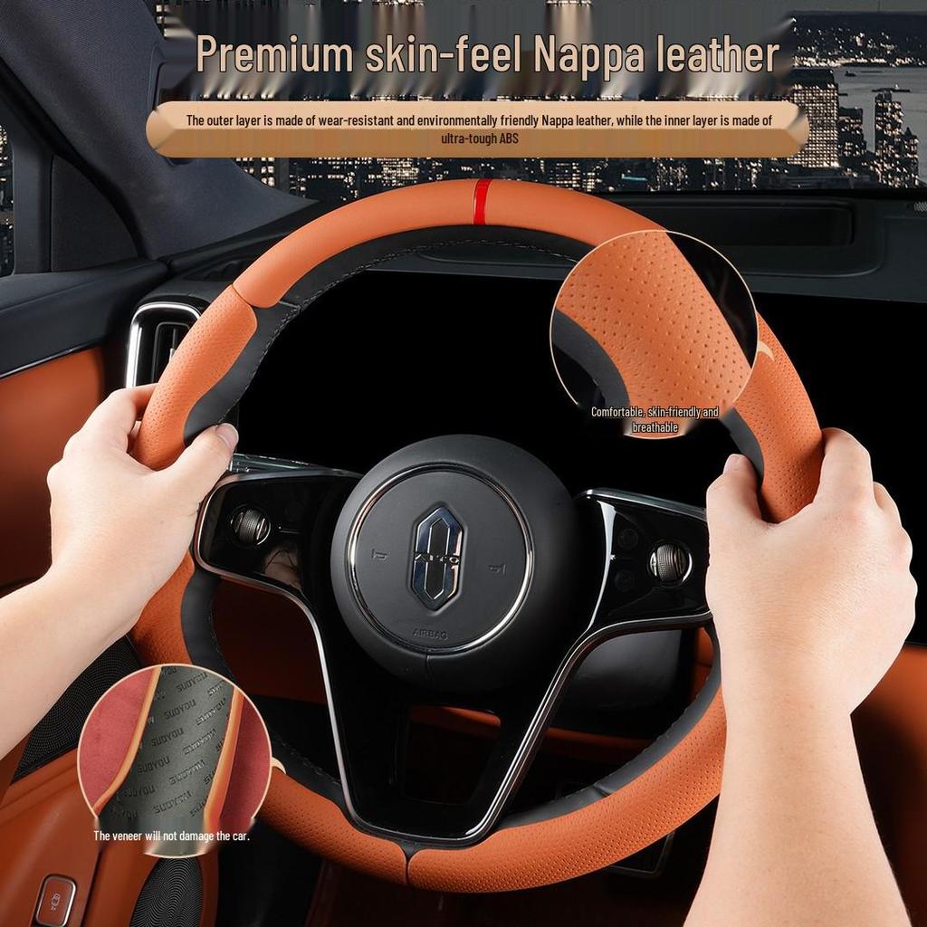 AITO M7 M8 M9 All-Season Steering Wheel Cover: Full Coverage, Universal Fit, Three-Section Design