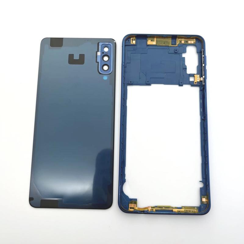Full Housing Case For Samsung Galaxy A750 A7 2018 SM-A750F Battery Back Cover Glass + Phone Housing Middle Frame Cover