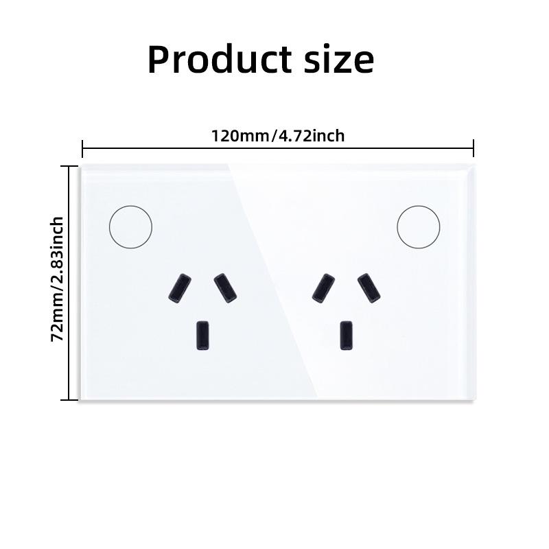Graffiti Zigbee Smart Socket with Electricity Meter, Tempered Glass, Alexa Voice Control, Australian Standard